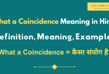 What a Coincidence Meaning in Hindi